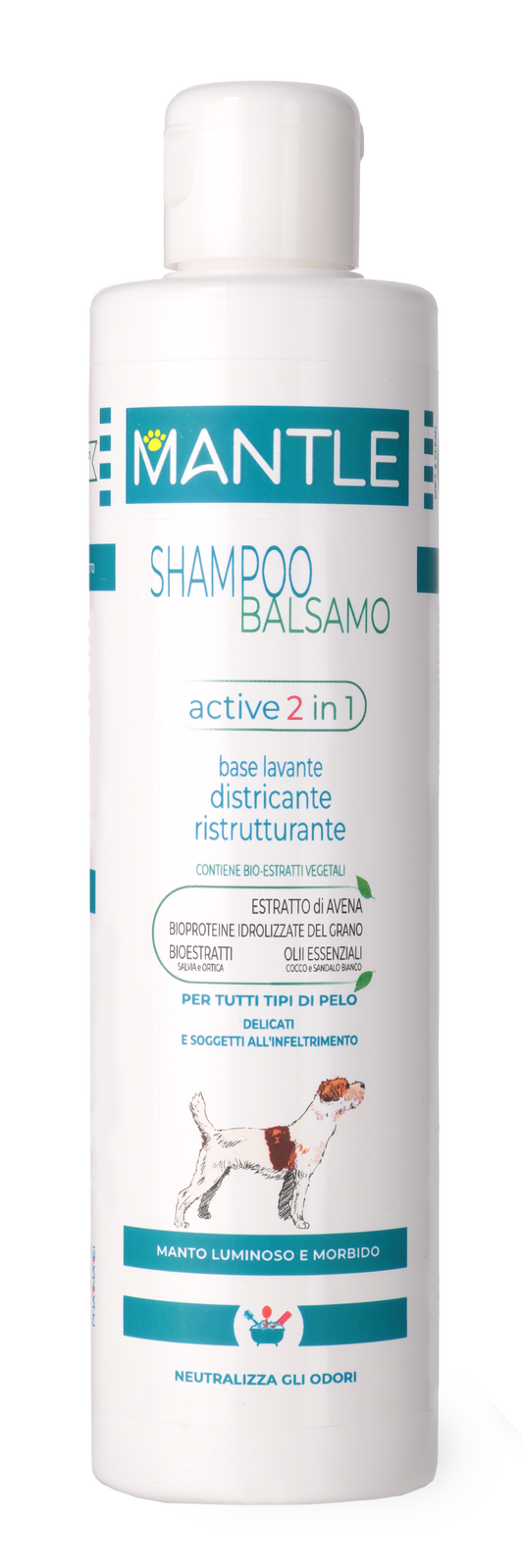 Mantle Vet Shampoo Balsamo 2 in 1 per Cani