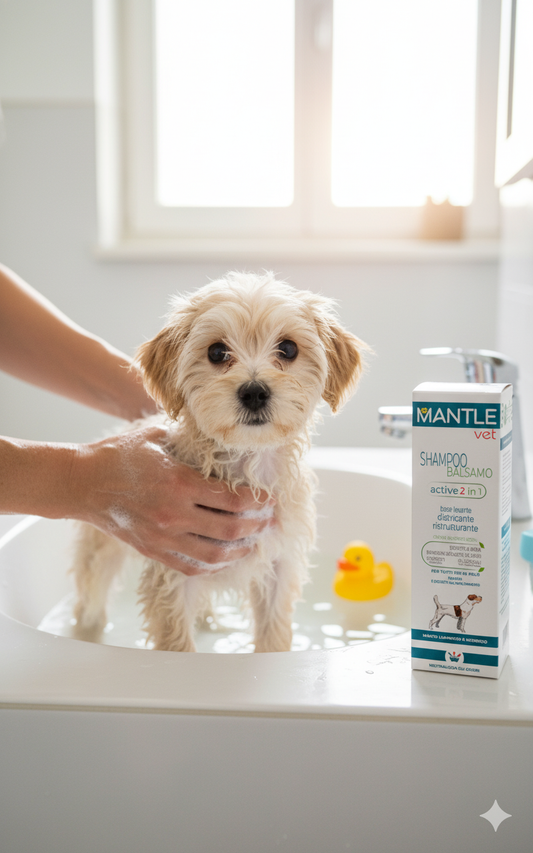 Mantle Vet Shampoo Balsamo 2 in 1 per Cani